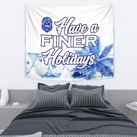 Image of Zeta Phi Beta Christmas Holidays Tapestry