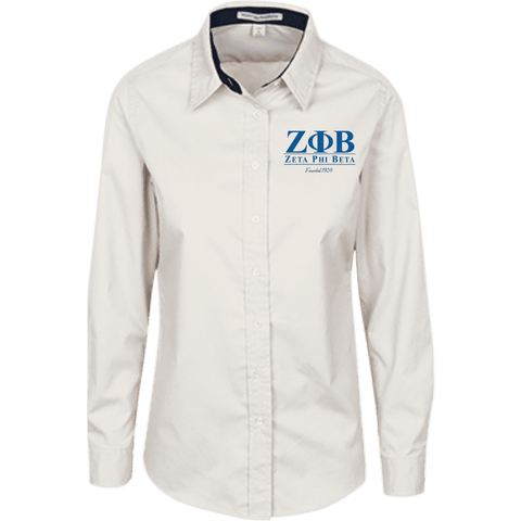 Image of Zeta Phi Beta All-Over Print Women's Elastic-Back Shirt