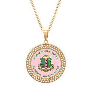 Alpha Kappa Alpha Diamond Necklace