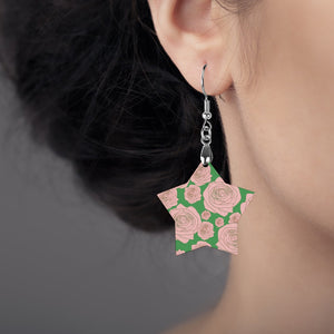 Alpha Kappa Alpha Wooden Earring