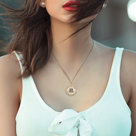 Image of Alpha Kappa Alpha Diamond Necklace