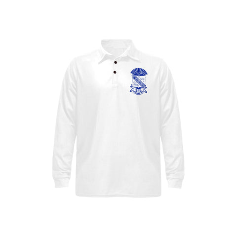 Image of Phi Beta Sigma  Men's Long Sleeve Polo Shirt