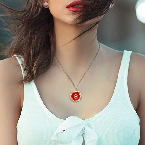 Image of Delta Sigma Theta Diamond Necklace