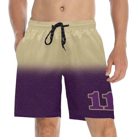 Image of Omega Psi Phi Men's Mid-Length Beach Shorts
