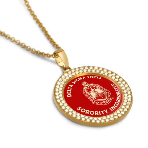 Image of Delta Sigma Theta Diamond Necklace