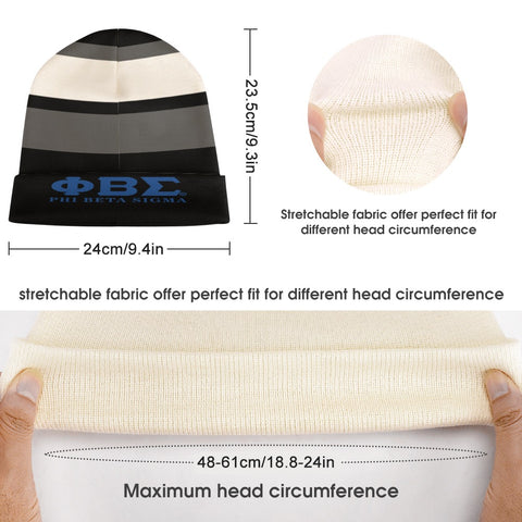 Image of Phi Beta Sigma  Full printed knitted hat