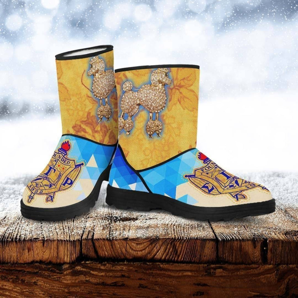 Sigma Gamma Rho Faux Fur Boots - Unique Greek Store