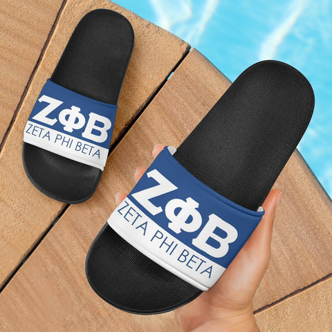 Image of Zeta Phi Beta Black Slide Sandals