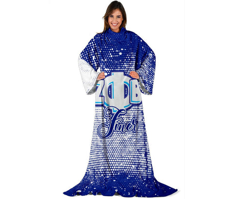 Image of Zeta Phi Beta Adult Sleeve Blanket