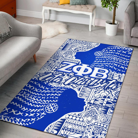 Image of Zeta Phi Beta Artistic Afro Area Rug