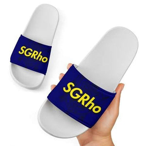 Sigma Gamma Rho White Slide Sandals Design B