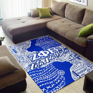 Zeta Phi Beta Artistic Afro Area Rug