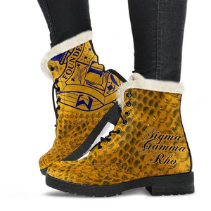 Sigma Gamma Rho Fur Boots