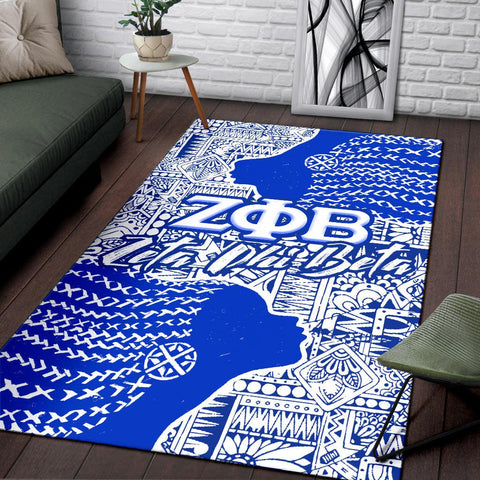 Image of Zeta Phi Beta Artistic Afro Area Rug