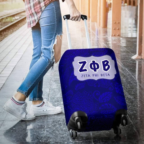 Image of Zeta Phi Beta Luggage Cover Logo - Unique Greek Store