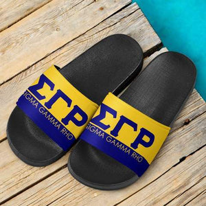 Sigma Gamma Rho Black Slide Sandals Design B