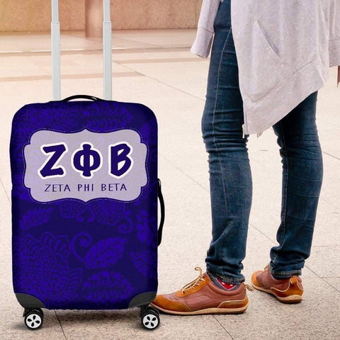 Image of Zeta Phi Beta Luggage Cover Logo - Unique Greek Store