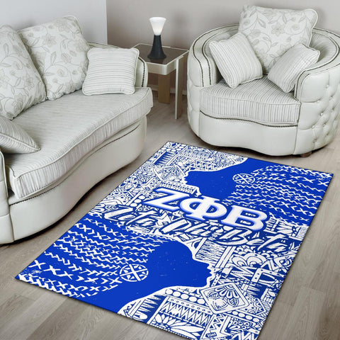 Image of Zeta Phi Beta Artistic Afro Area Rug