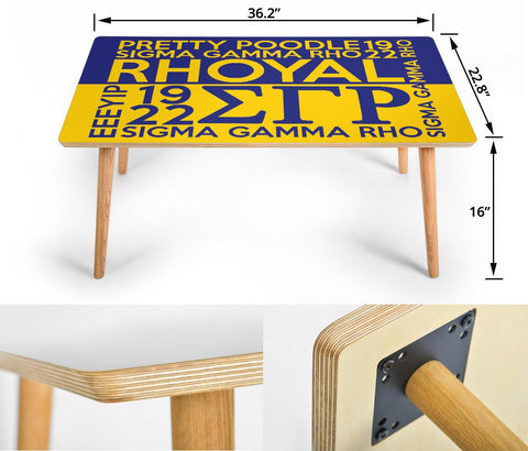 Image of Sigma Gamma Rho Rectangular Coffee Table