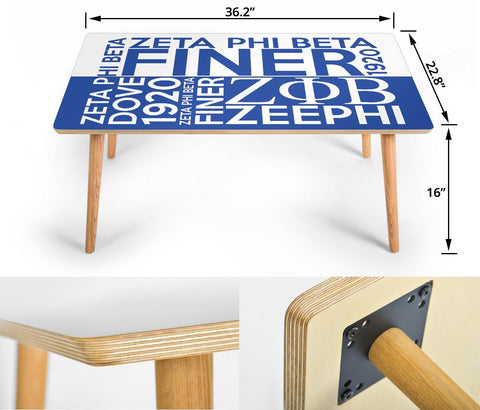 Image of Zeta Phi Beta Rectangular Coffee Table