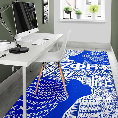 Image of Zeta Phi Beta Artistic Afro Area Rug