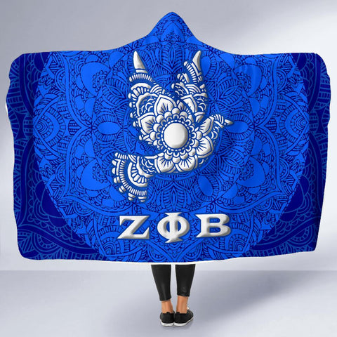 Image of Zeta Phi Beta Economy Hooded Blanket