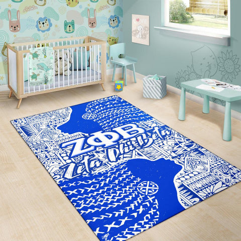 Image of Zeta Phi Beta Artistic Afro Area Rug