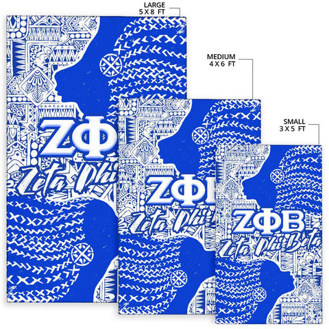 Image of Zeta Phi Beta Artistic Afro Area Rug