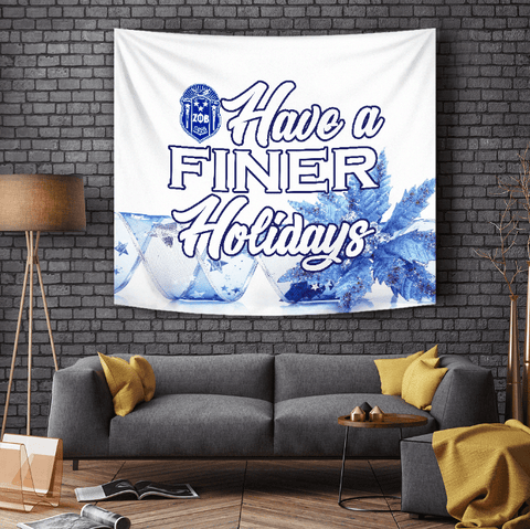 Image of Zeta Phi Beta Christmas Holidays Tapestry